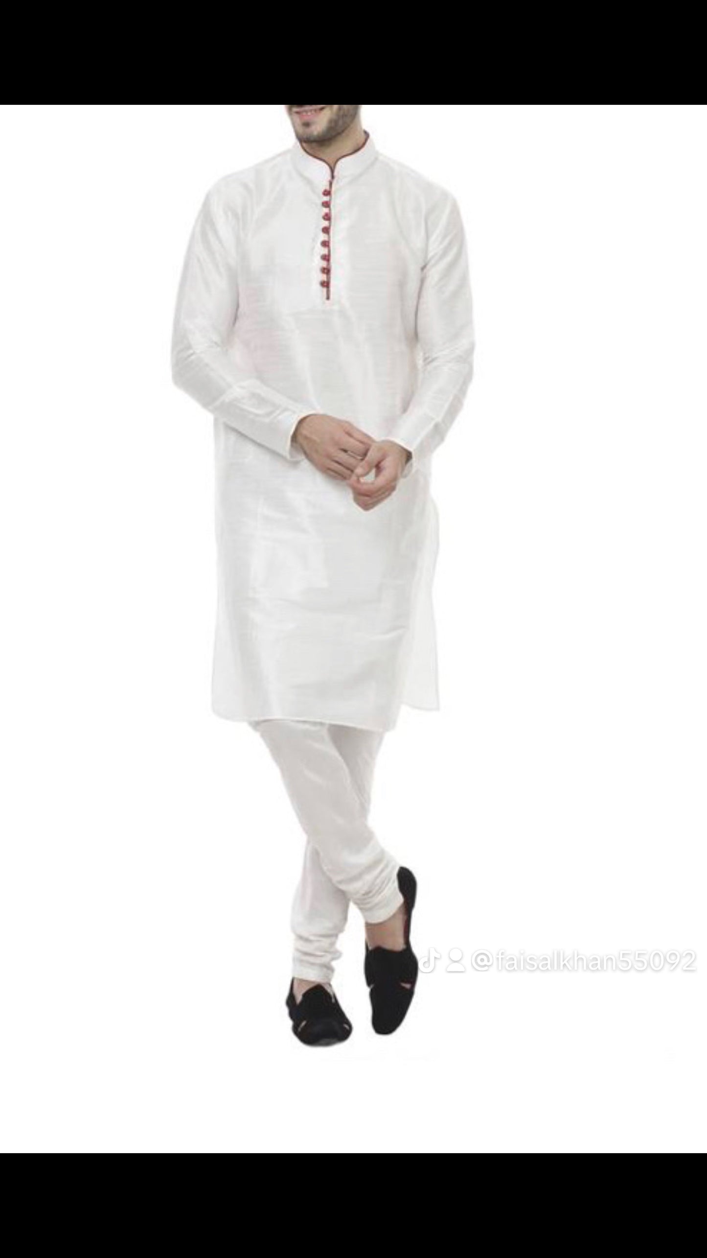 White Silk Kurta with Pajama