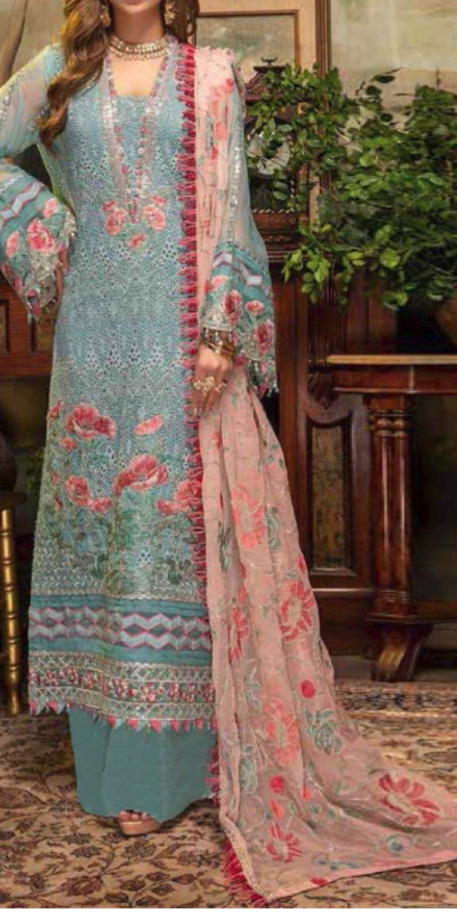 Beautiful pakistani 3 Pcs Embroidered Suit