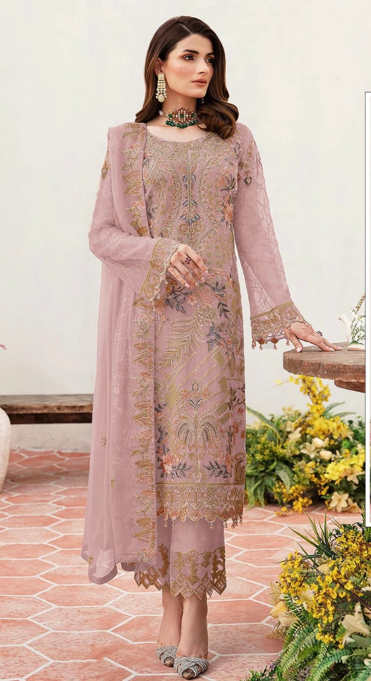 VERY BEAUTIFUL PAKISTAN 3Pce Georgette Embroidery Suit