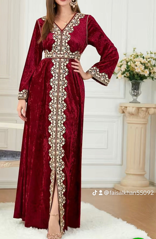 Beautiful Red Abaya / kaftan